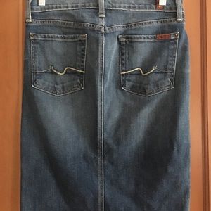 7 for all mankind denim skirt.  Size 27.